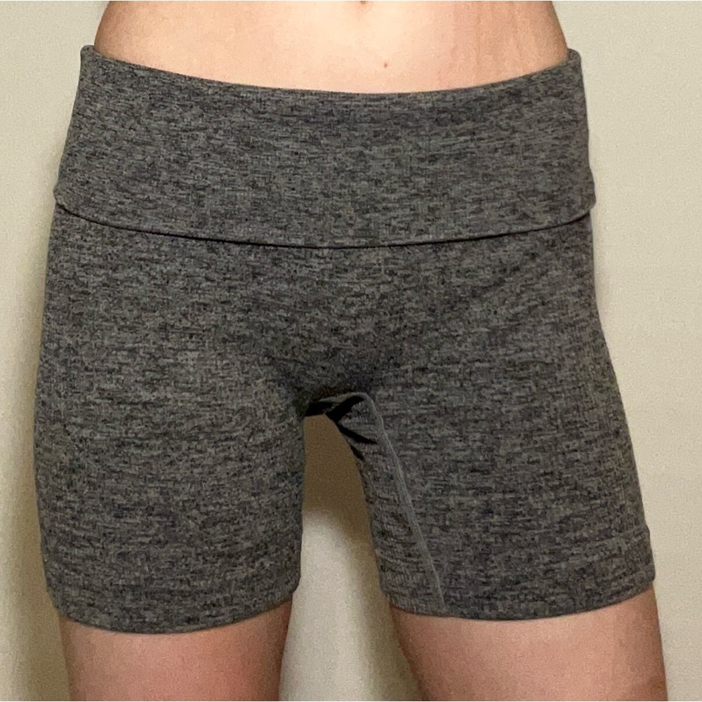 Gray High-Waisted Shorts